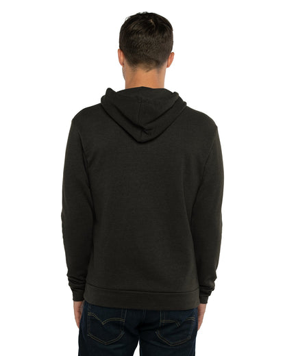 Next Level Unisex Malibu Pullover Hooded Sweatshirt 9302 #color_HEATHER BLACK
