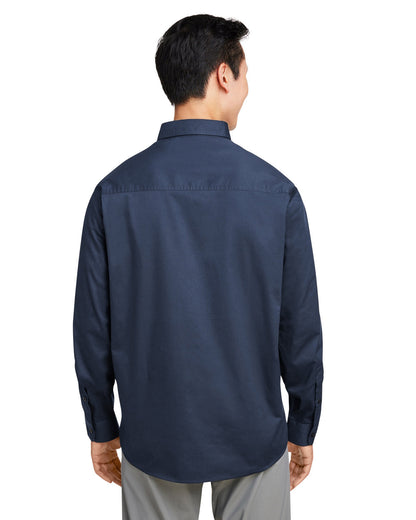 Harriton Men's Advantage IL Long-Sleeve Workshirt M585L #color_DARK NAVY