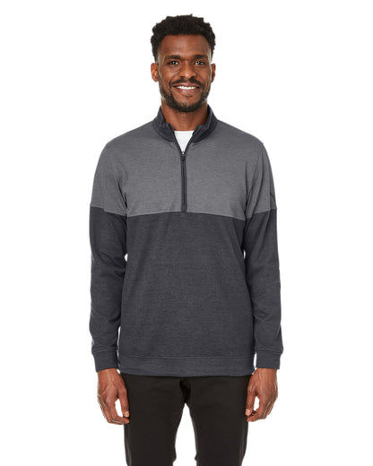 Puma Golf Men's Cloudspun Warm Up Quarter-Zip 595803 #color_PMA BLK / QUT SHD