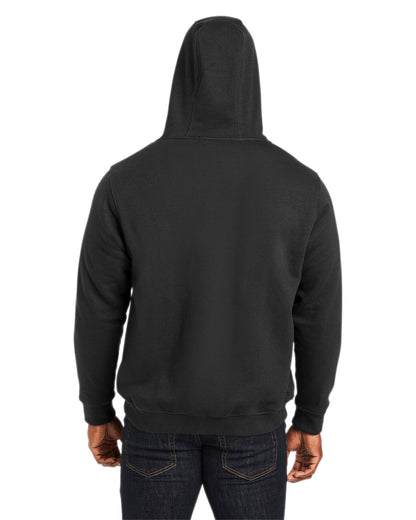 Harriton Men's Tall ClimaBloc™ Lined Heavyweight Hooded Sweatshirt M711T #color_BLACK