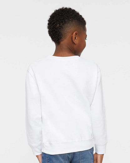 Rabbit Skins Toddler Fleece Crewneck Sweatshirt 3317 #colormdl_White