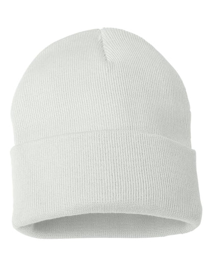 Sportsman 12" Solid Cuffed Beanie SP12 #color_White