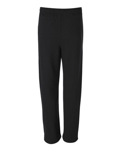 JERZEES NuBlend® Open-Bottom Sweatpants with Pockets 974MPR #color_Black