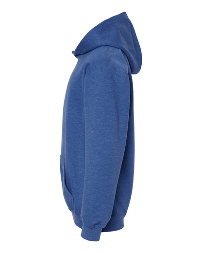 M&O Youth Fleece Pullover Hoodie 3322 #color_Heather Royal