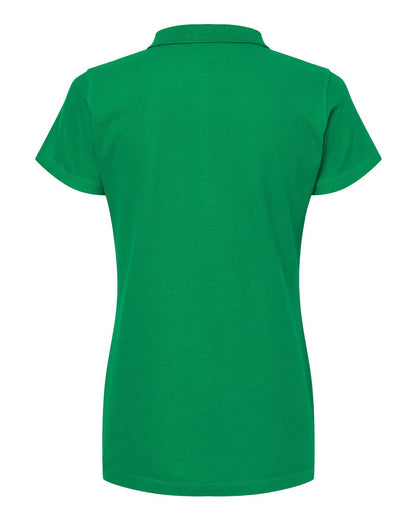 M&O Women's Ringspun Pique Polo 7600 #color_Fine Kelly Green