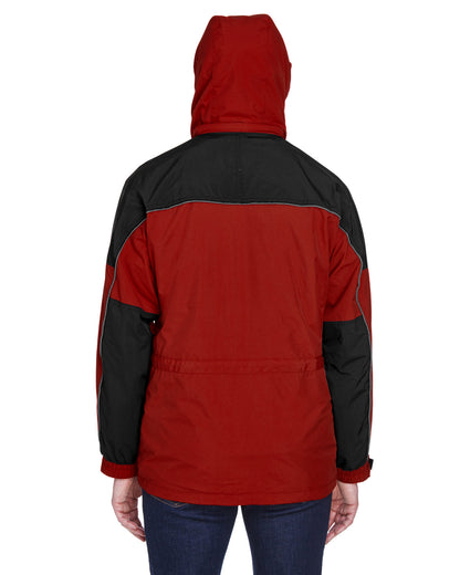 North End Adult 3-in-1 Two-Tone Parka 88006 #color_MOLTEN RED