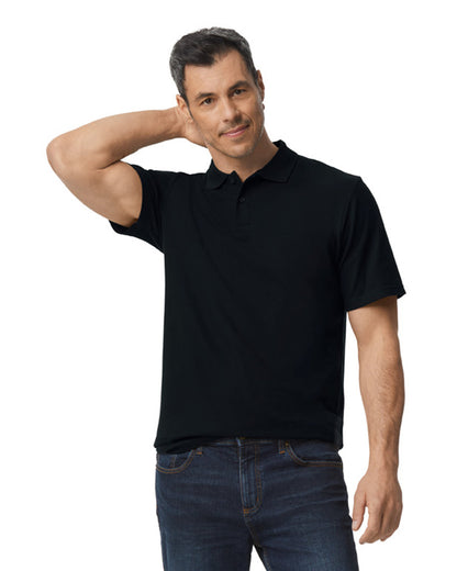 Gildan Men's Softstyle Double Pique Polo G648 #color_BLACK