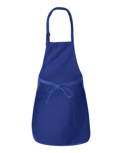 Q-Tees Full-Length Apron with Pockets Q4350 #color_Royal