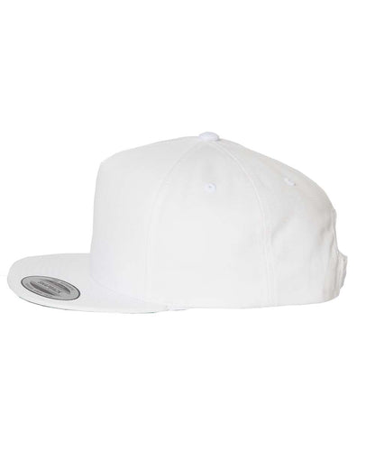 YP Classics Five-Panel Cotton Twill Snapback Cap 6007 #color_White