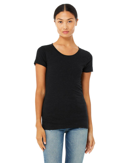 BELLA + CANVAS Ladies' Triblend Short-Sleeve T-Shirt B8413 #color_BLK HTHR TRIBLND