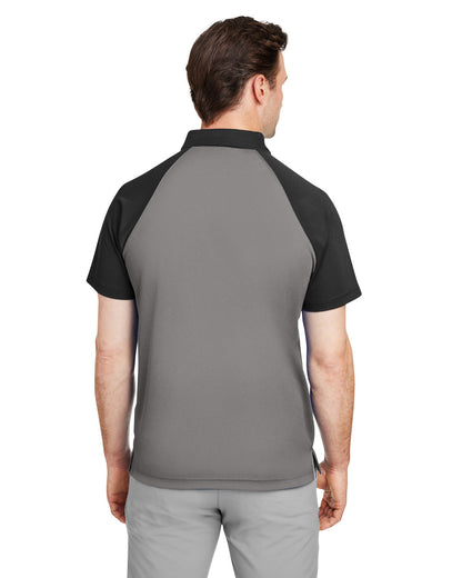 Team 365 Men's Command Snag-Protection Colorblock Polo TT21C #color_SPRT GRAPHT / BLK