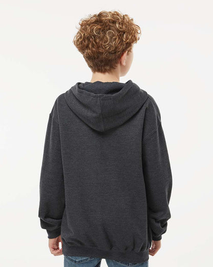 M&O Youth Fleece Pullover Hoodie 3322 #colormdl_Dark Heather