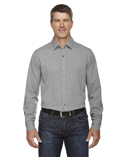 North End Men's Mélange Performance Shirt 88802 #color_LIGHT HEATHER