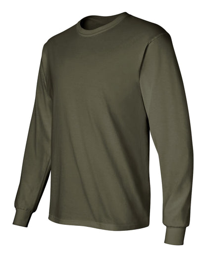 Gildan Ultra Cotton® Long Sleeve T-Shirt 2400 #color_Military Green