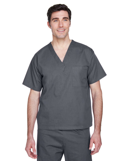 Harriton Adult Restore Scrub Top M897 #color_DARK CHARCOAL