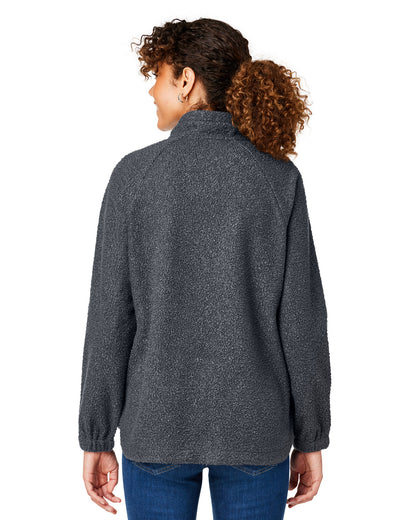 North End Ladies' Aura Sweater Fleece Quarter-Zip NE713W #color_CARBON