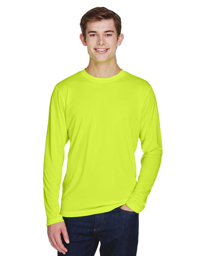 Team 365 Men's Zone Performance Long-Sleeve T-Shirt TT11L #color_SAFETY YELLOW