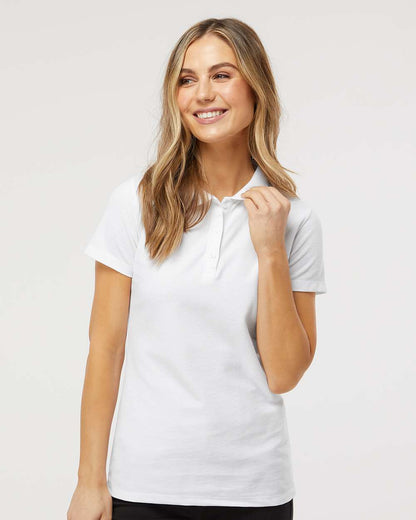 M&O Women's Soft Touch Polo 7007 #colormdl_Fine White