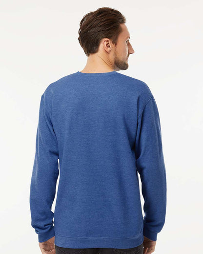 M&O Unisex Crewneck Fleece 3340 #colormdl_Heather Royal