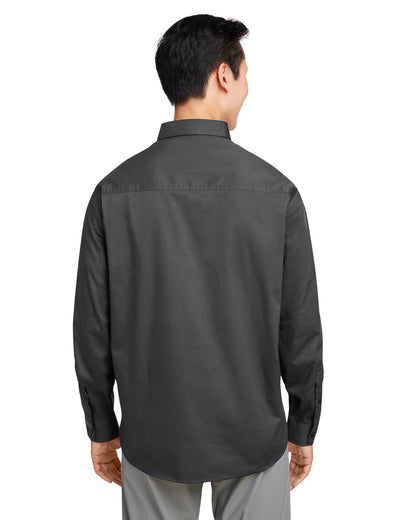 Harriton Men's Advantage IL Long-Sleeve Workshirt M585L #color_DARK CHARCOAL