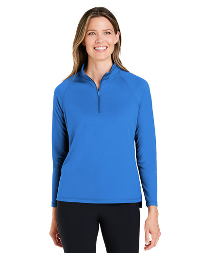 North End Ladies' Revive coolcore® Quarter-Zip NE410W #color_LT NAUTICAL BLUE