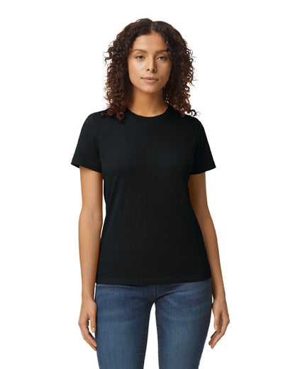 Gildan Ladies' Softstyle Midweight Ladies' T-Shirt G650L #color_PITCH BLACK