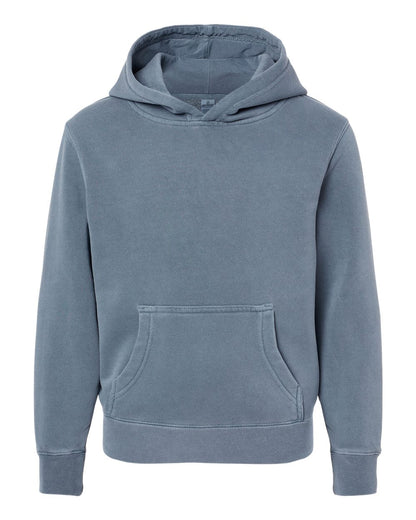 Independent Trading Co. Youth Midweight Pigment-Dyed Hooded Sweatshirt PRM1500Y #color_Pigment Slate Blue