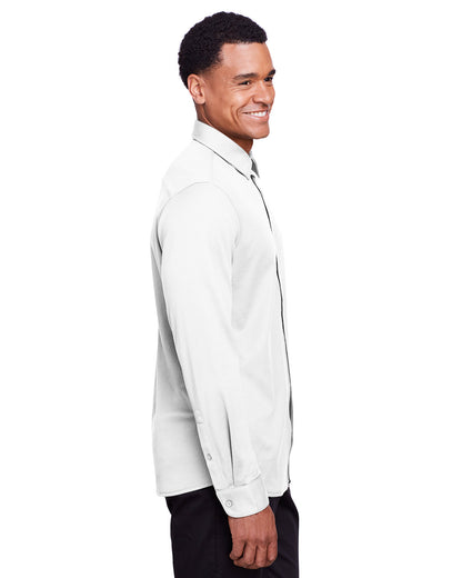 Devon & Jones CrownLux Performance® Men's Plaited Button-Down DG20Z #color_WHITE