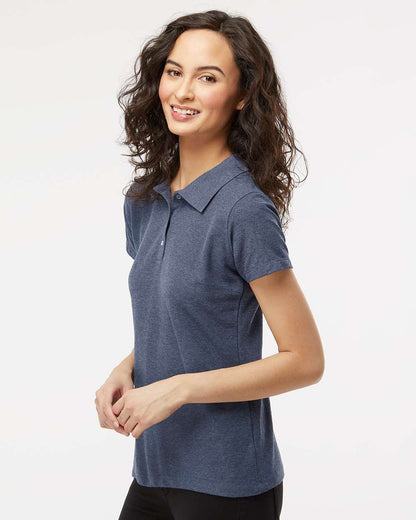 M&O Women's Soft Touch Polo 7007 #colormdl_Heather Navy