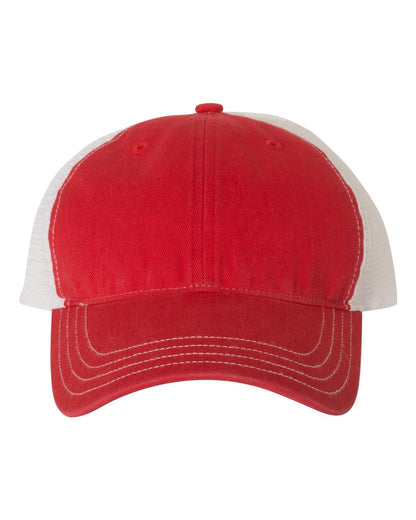 Richardson Garment-Washed Trucker Cap 111 #color_Red/ White