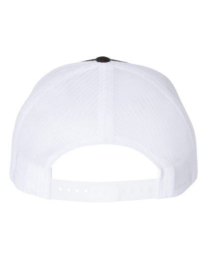 Richardson Five-Panel Trucker Cap 112FP #color_Black/ White