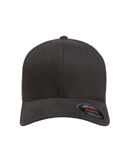 Flexfit Adult Brushed Twill Cap 6377 #color_BLACK