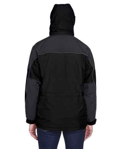 North End Adult 3-in-1 Two-Tone Parka 88006 #color_BLACK