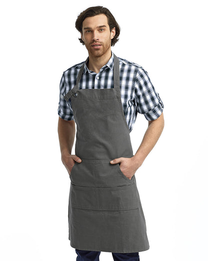 Artisan Collection by Reprime Unisex "Calibre" Heavy Cotton Canvas Pocket Apron RP137 #color_DARK GREY