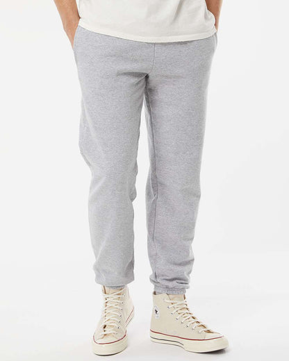 King Fashion Pocketed Sweatpants with Elastic Cuffs KF9012 #colormdl_Athletic Grey