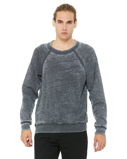 BELLA + CANVAS Unisex Sponge Fleece Crewneck Sweatshirt 3901 #color_GREY ACID FLEECE