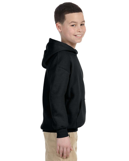 Gildan Youth Heavy Blend™ Hooded Sweatshirt G185B #color_BLACK