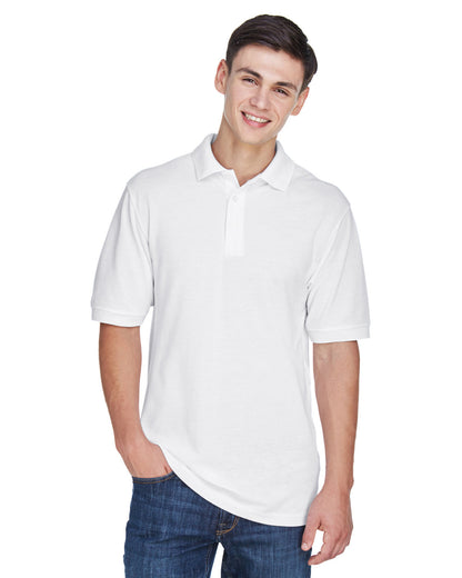 Harriton Men's Easy Blend™ Polo M265 #color_WHITE