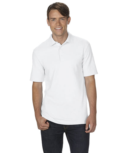 Gildan Adult Double Piqué Polo G728 #color_WHITE