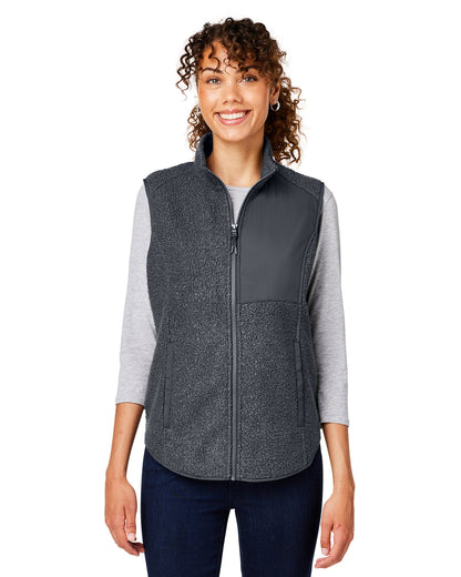 North End Ladies' Aura Sweater Fleece Vest NE714W #color_CARBON