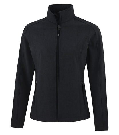 Coal Harbour Everyday Soft Shell Lds' Jkt L7603 #color_Black.Heather