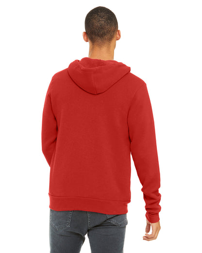 BELLA + CANVAS Unisex Sponge Fleece Full-Zip Hooded Sweatshirt 3739 #color_RED