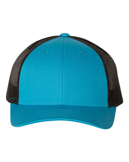 Richardson Low Pro Trucker Cap 115 #color_Cyan/ Black