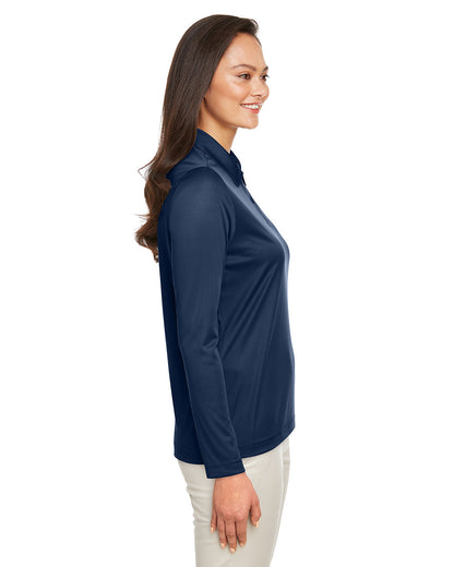 Team 365 Ladies' Zone Performance Long Sleeve Polo TT51LW #color_SPORT DARK NAVY