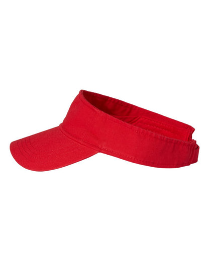 Valucap Bio-Washed Visor VC500 #color_Red