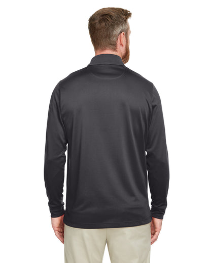 Harriton Men's Tall Advantage Long Sleeve Snag Protection Plus IL Polo M348LT #color_DARK CHARCOAL