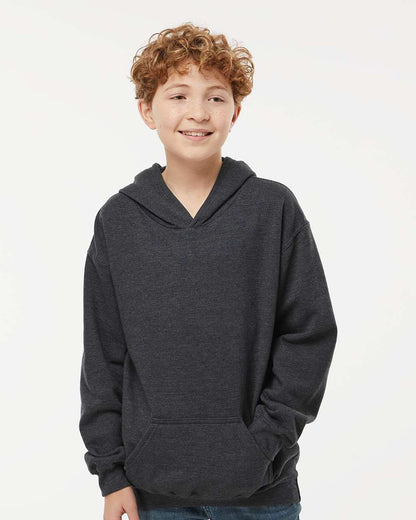 M&O Youth Fleece Pullover Hoodie 3322 #colormdl_Dark Heather