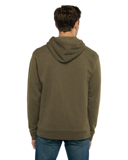 Next Level Unisex Malibu Pullover Hooded Sweatshirt 9302 #color_HTHR MILITRY GRN