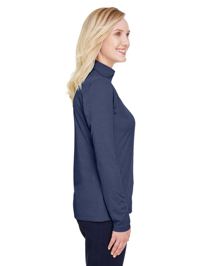 Team 365 Ladies' Zone Sonic Heather Performance Quarter-Zip TT31HW #color_SP DRK NVY HTH