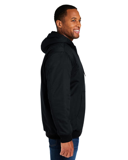 Harriton Unisex ClimaBloc® Heavyweight Hooded Full-Zip Jacket M722 #color_BLACK